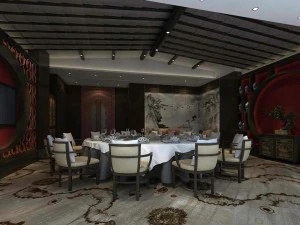 sala de jantar privada 30 Modelo 3D