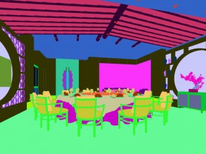 private dining room space 30 3D Model