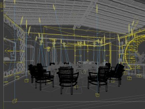 private dining room space 30 3D Model