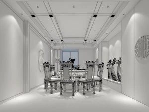 private dining room space 31 3D Model