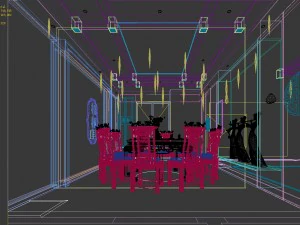private dining room space 31 3D Model