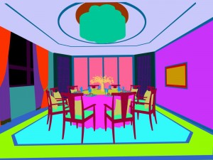private dining room space 32 Model 3D