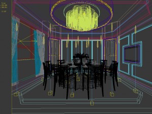 private dining room space 32 Model 3D