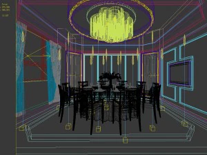 private dining room space 32 3D Model