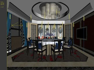 private dining room space 32 3D Model