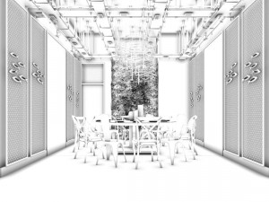 private dining room space 33 3Dモデル
