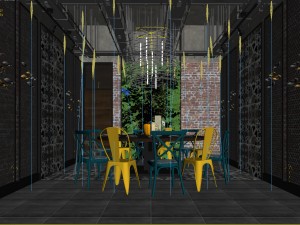 private dining room space 33 3Dモデル