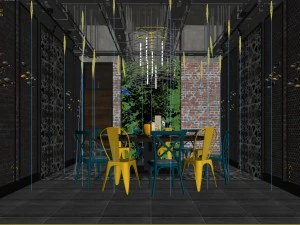 sala de jantar privada 33 Modelo 3D