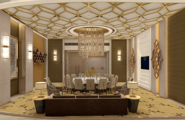 private dining room space 34 Modelo 3D .c4d .max .obj .3ds .fbx .stl .blend 