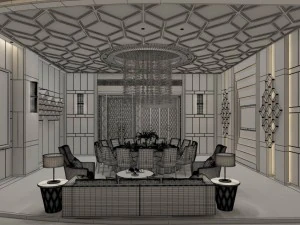 private dining room space 34 3D Model