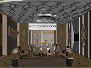 private dining room space 34 Modelo 3D