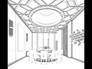 private dining room space 35 3D Model