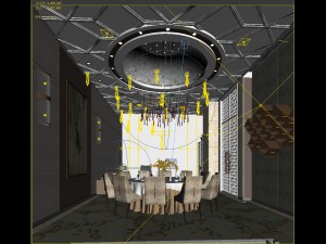 private dining room space 35 3D Model