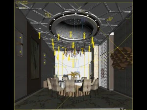 private dining room space 35 3D Model