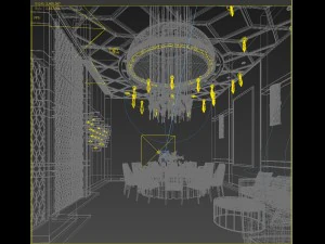 private dining room space 35 3D Model