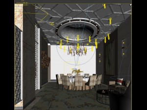 private dining room space 35 3D Model