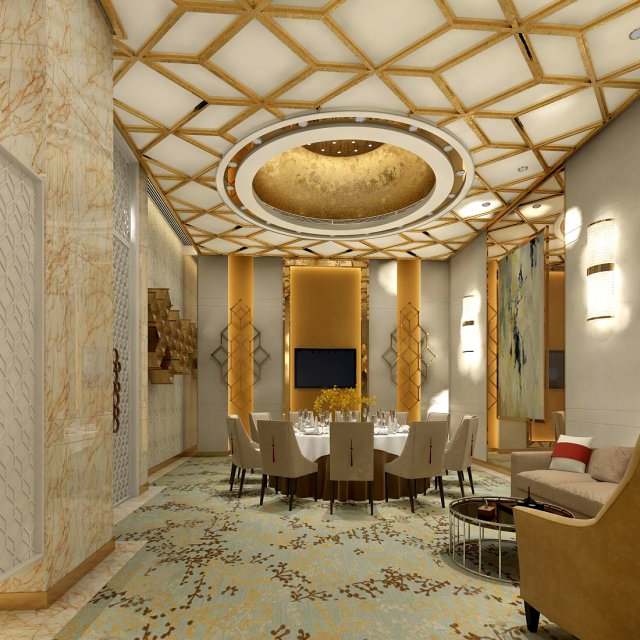 private dining room space 36 Modelo 3D .c4d .max .obj .3ds .fbx .stl .blend 