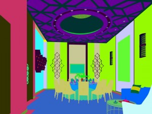 private dining room space 36 Modelo 3D