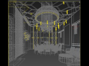 private dining room space 36 Modelo 3D