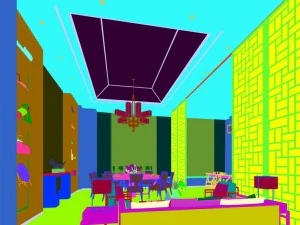 sala de jantar privada 37 Modelo 3D