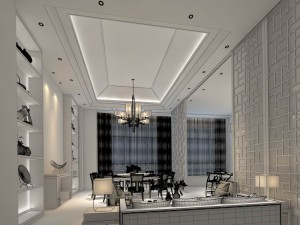 private dining room space 37 Modello 3D