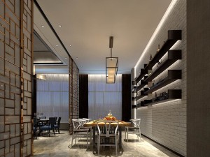 private dining room space 37 Modello 3D