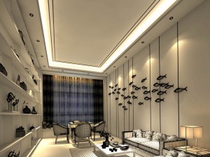 private dining room space 37 Modello 3D