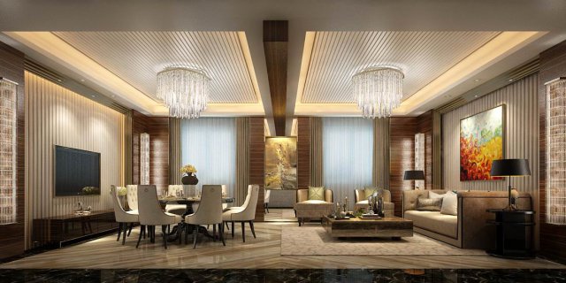 private dining room space 39 3Dモデル .c4d .max .obj .3ds .fbx .stl .blend 