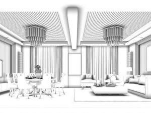private dining room space 39 3D Model