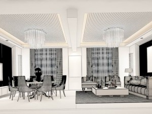 private dining room space 39 3Dモデル