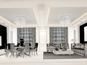 private dining room space 39 3D Model