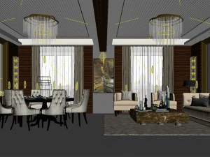 private dining room space 39 3D Model
