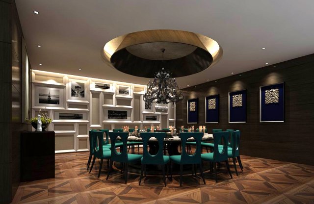 private dining room space 40 3Dモデル .c4d .max .obj .3ds .fbx .stl .blend 