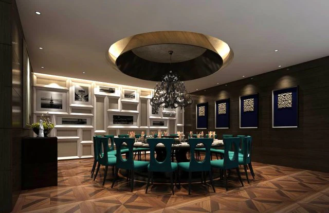 private dining room space 40 3D Model .c4d .max .obj .3ds .fbx .stl .blend