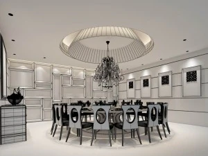 private dining room space 40 3D Model