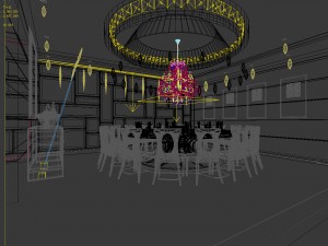 private dining room space 40 3Dモデル