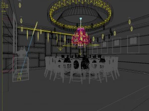 private dining room space 40 3D Model