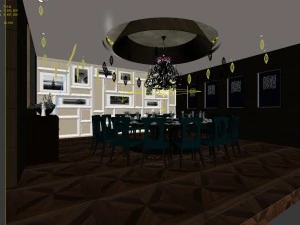 private dining room space 40 3D Model