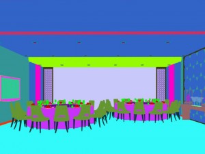 private dining room space 41 Modello 3D