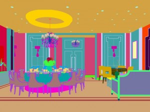 private dining room space 42 3D Model