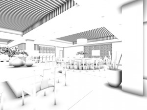 private dining room space 43 3Dモデル