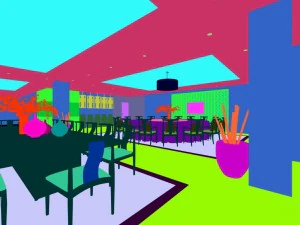 private dining room space 43 3D Model