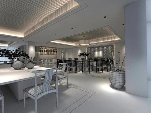 private dining room space 43 3D Model