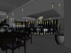 private dining room space 43 3D 模型