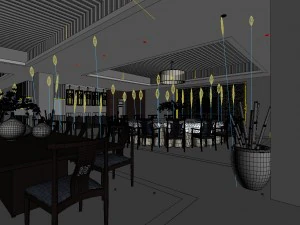 private dining room space 43 3D Model