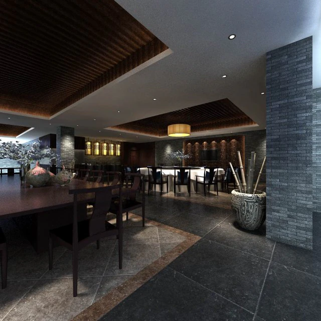 private dining room space 44 3D Model .c4d .max .obj .3ds .fbx .stl .blend 