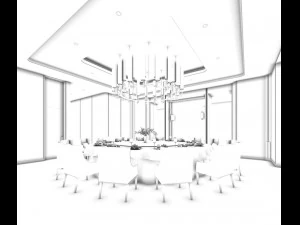 private dining room space 44 3D Model