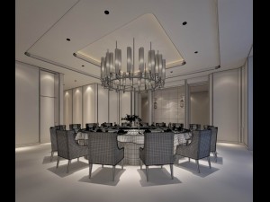 private dining room space 44 Model 3D