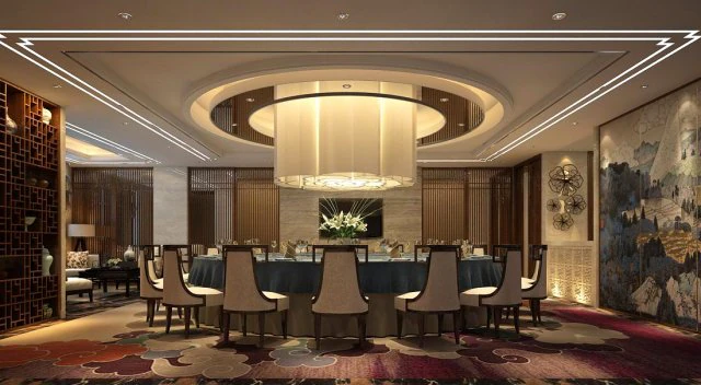 private dining room space 46 3D Model .c4d .max .obj .3ds .fbx .stl .blend