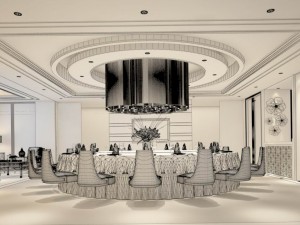 private dining room space 46 3D Model